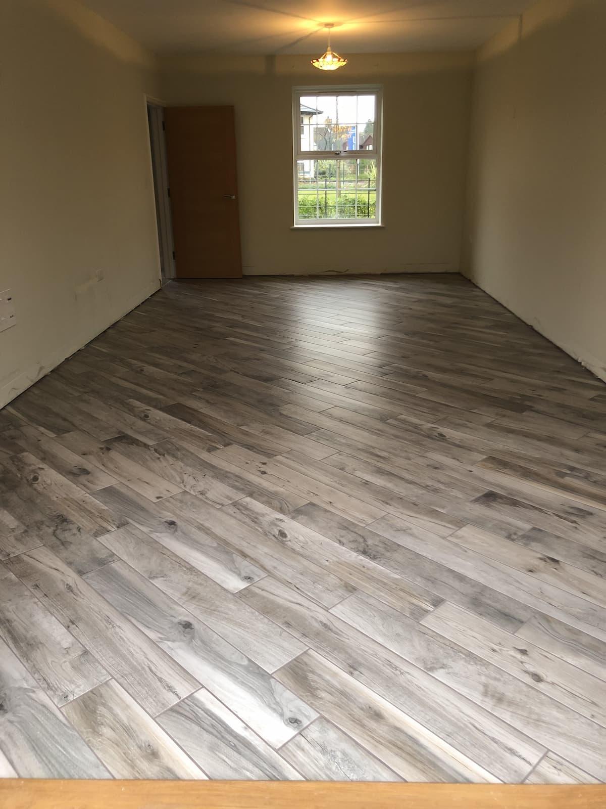 diagonal pattern wood effect porcelain tiling near norwich